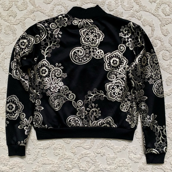 LuLaRoe Elegant Embroidered Bomber Jacket xxs - Picture 2 of 13
